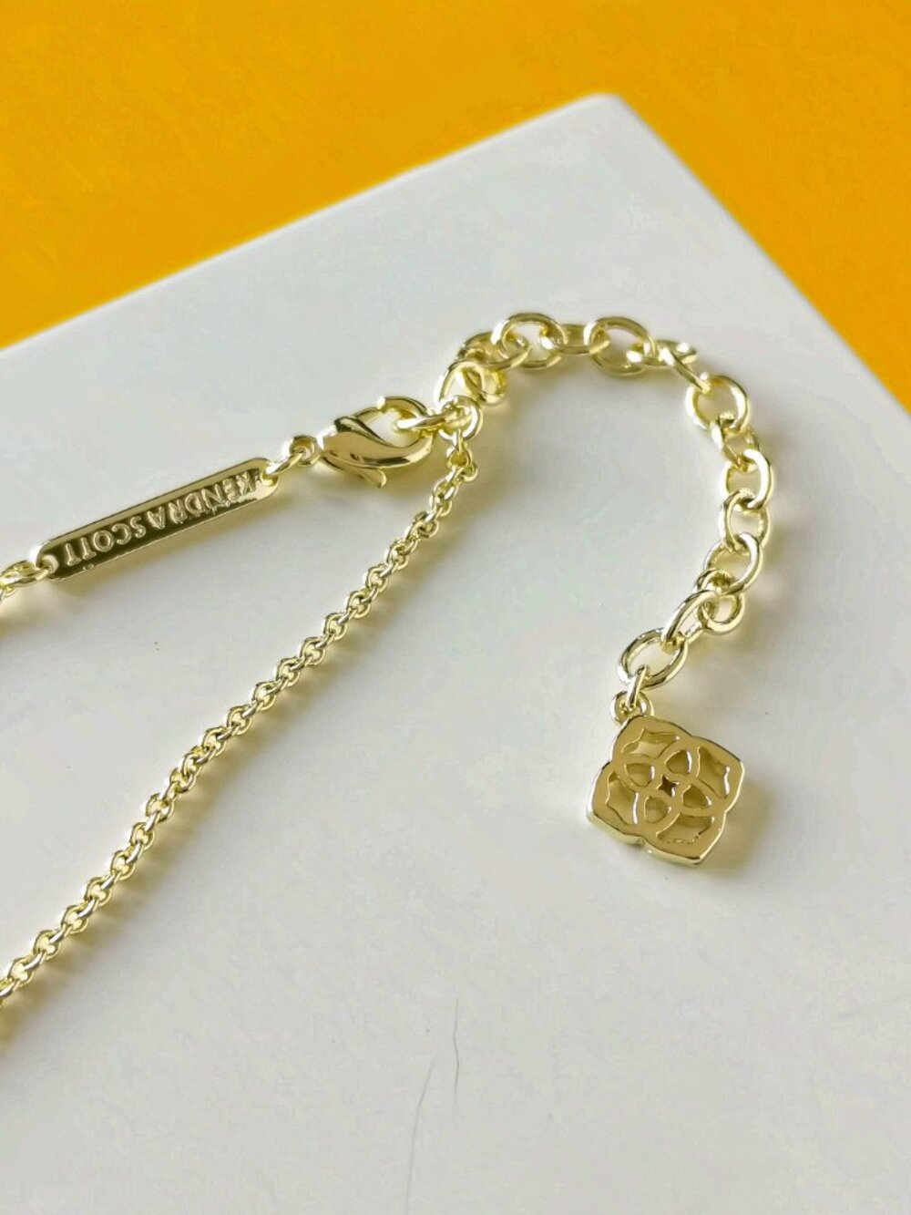 Elisa Gold Rose Quartz Necklace by Kendra Scott - Picture 3 of 3